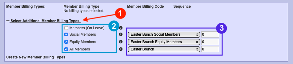Set Member Billing Types