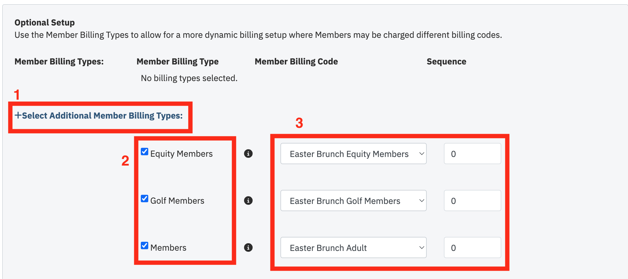 Set Member Billing Types